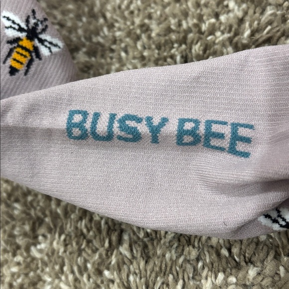 Figs Purple Bee Pattern Compression Socks - Picture 2 of 3